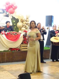 Gold dress