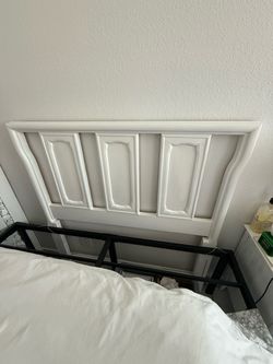 NEWLY PAINTED Solid Wood Twin Bed Frame - Farmhouse White