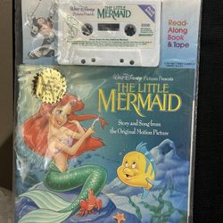 Disney’s Little Mermaid Vintage Storyteller Read Along Book And Tape