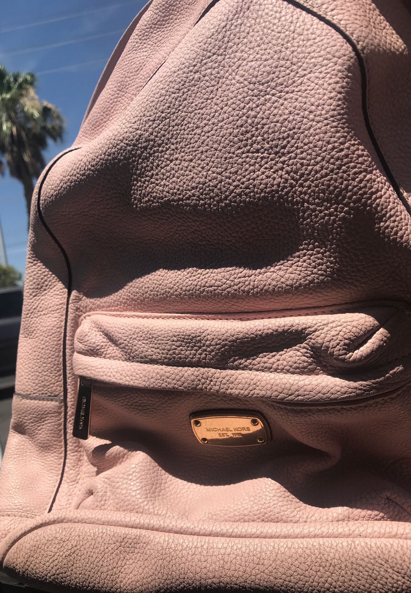 MICHAEL KORS baby pink backpack only $60! Originally $205