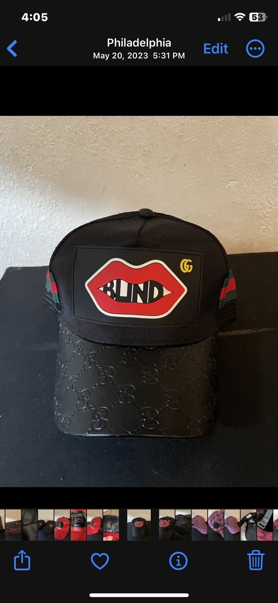 Gucci Blind Lips Cap