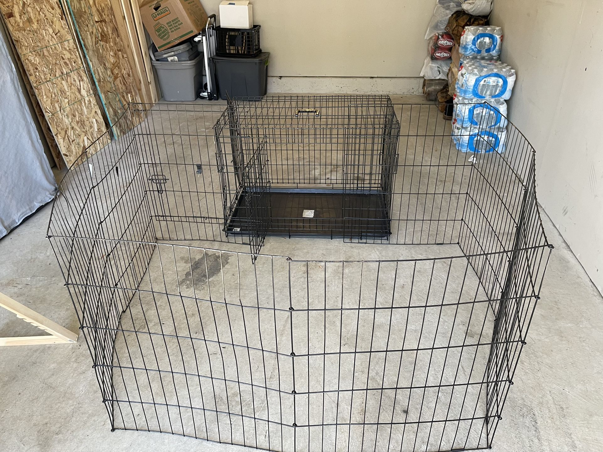 Dog Crate With Pen