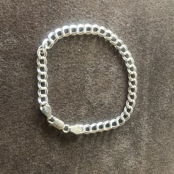 Nice Vintage Sterling Silver .925 Italy 7.25” Chain Bracelet 