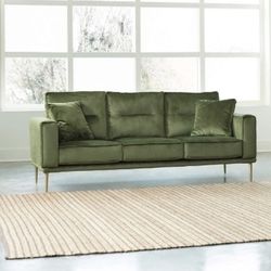 Sofa Modern Velvet Glam Green