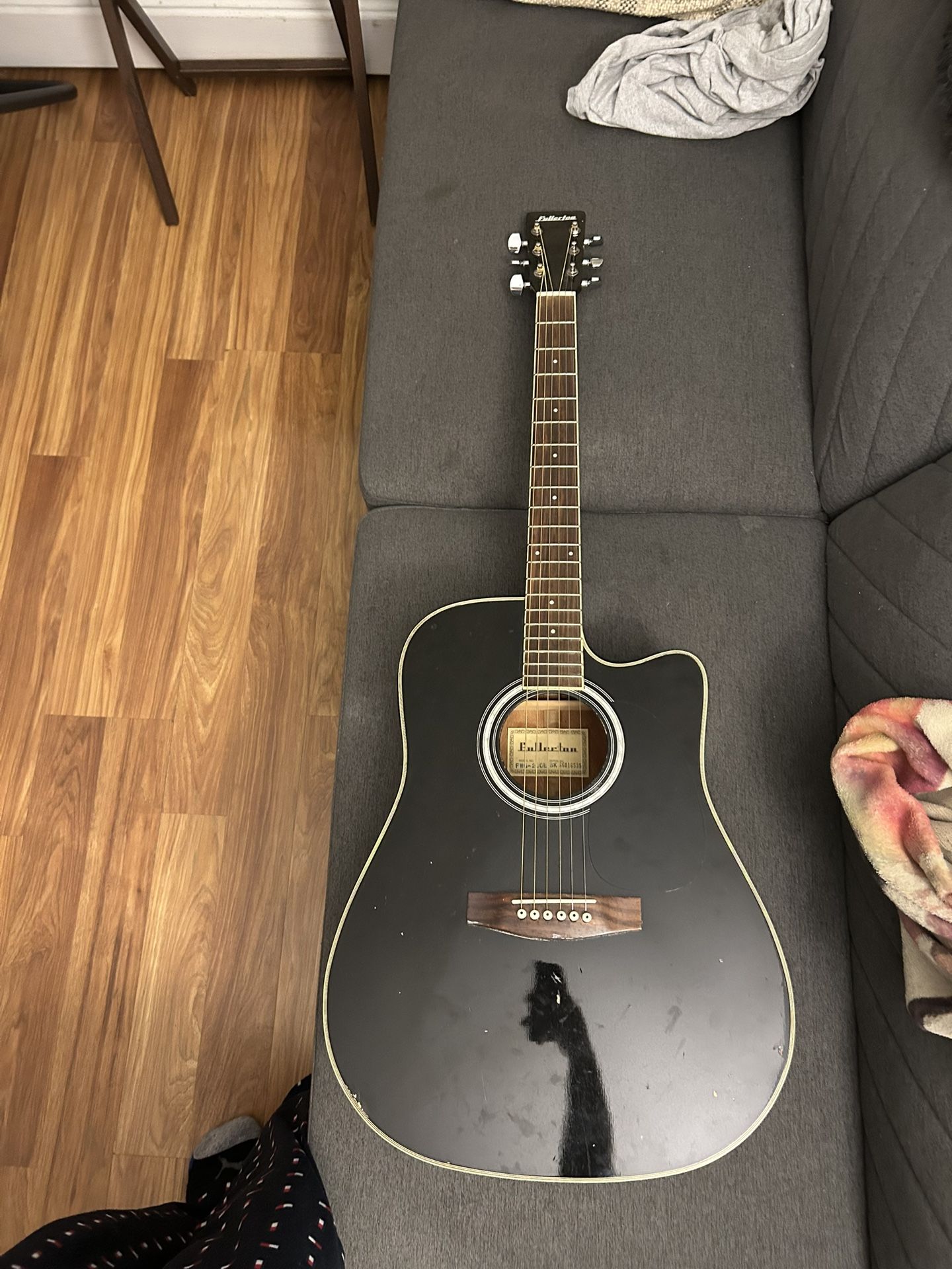Black Acoustic Hybrid Guitar