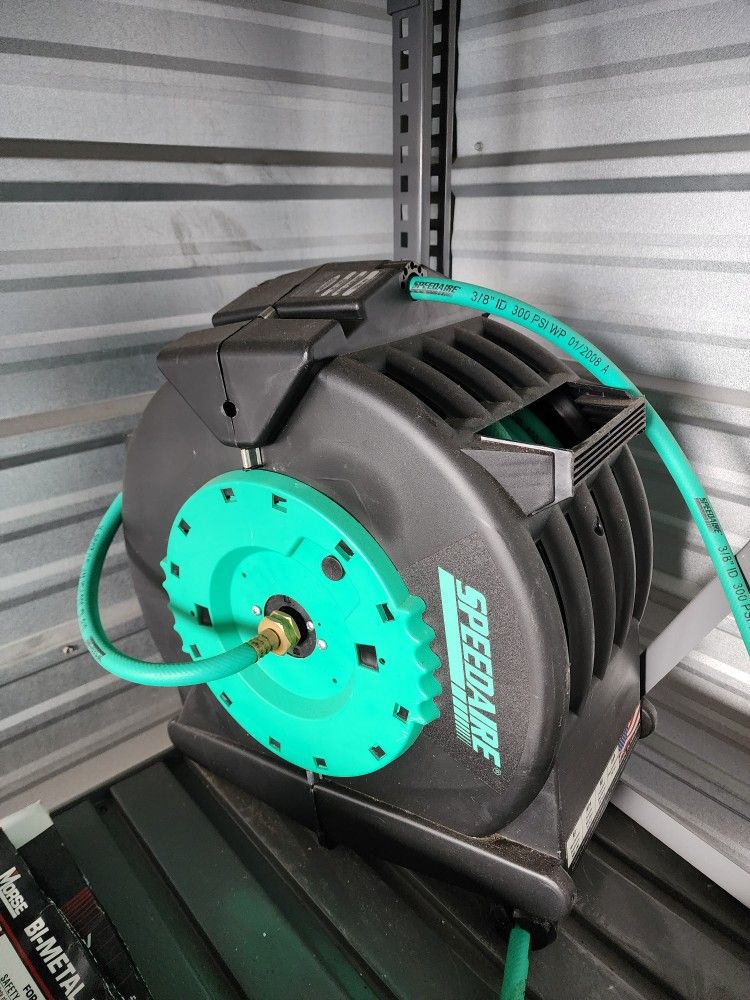 SPEEDAIRE SPRING RETURN AIR HOSE REEL 2VDF3 L8310FZ-SPD 3/4" 100FT 300PSI