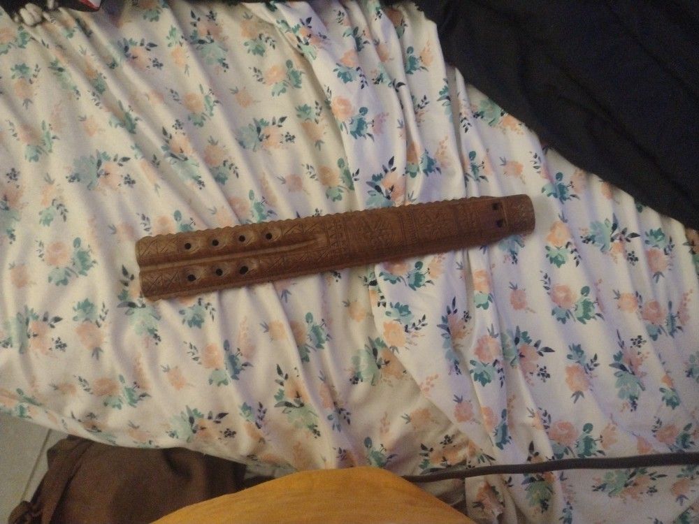 This Flu Is Really Rare Because It's An Antique And It's Very Valuable It's Made Out Of Real Wood