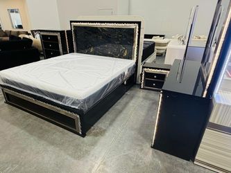 Bedroom Set with LED Accents