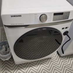 Samsung Electric 4.5 Cu Ft Large Washer And Electric 7.5 Cu Ft Large Dryer 