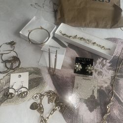 Elegant Gold and silver Jewelry Set variety multiple