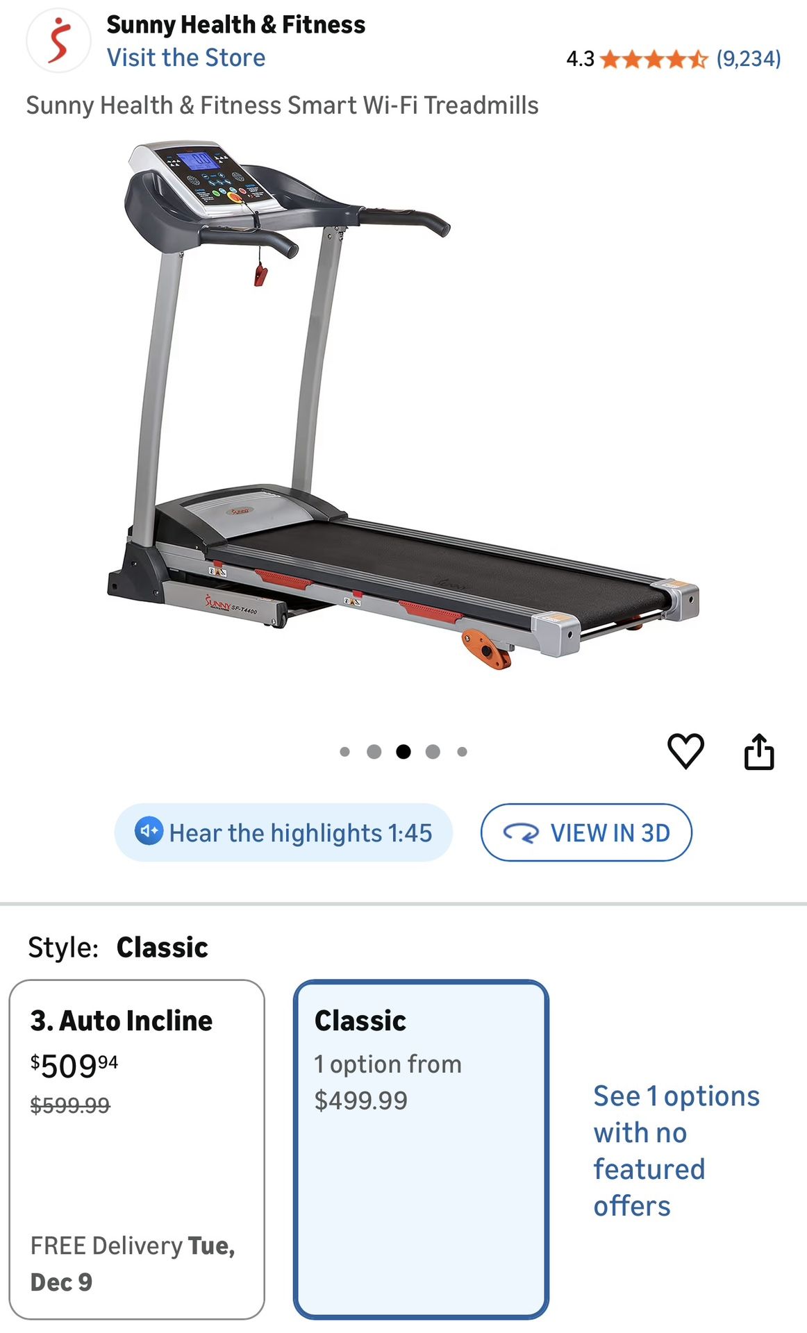 Treadmill Sunny Heath And fitness 