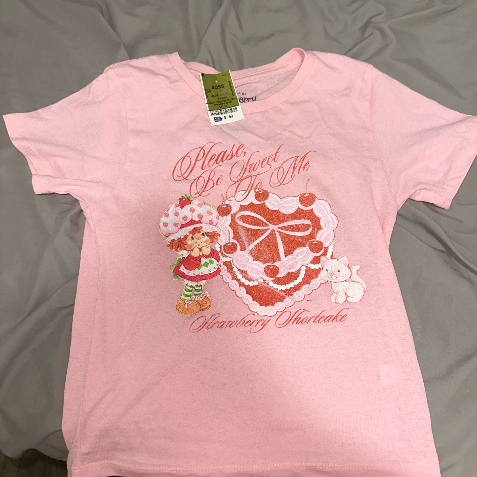 Pink Strawberry Shortcake graphic tee #kidcore #strawberry #shortcake