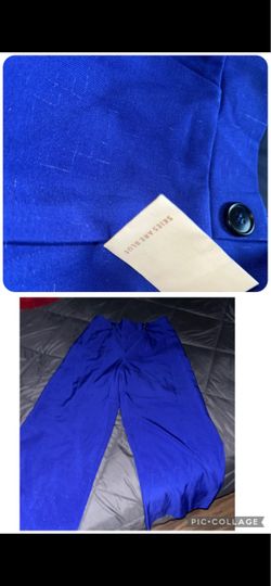 Vintage Royal Blue High-Waisted Wide-Leg Pants - Size L