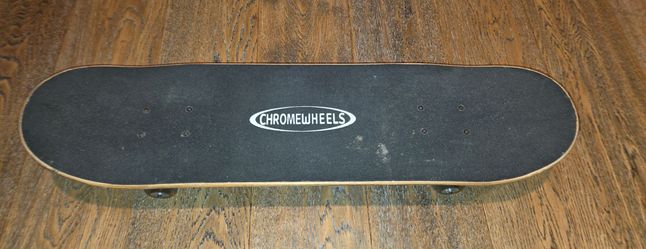 Chrome Wheels - Double Kick Skateboard (31"L x 8"W) - Non Slip Canadian.Maple Deck - 52mm Anti-Shock 95a PU Wheels