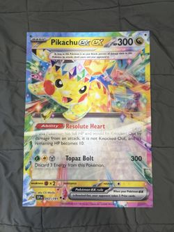 POKEMON SURGING SPARKS PIKACHU EX LENTICULAR 3D 17X24 JUMBO AD POSTER