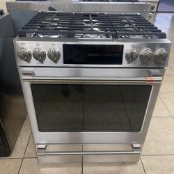 Ge Cafe 30" Slide Dual Fuel Range Stainless Steel 