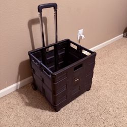 Mobile Folding Cart 16"H x 18"W x 15"D, Black
