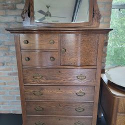 Antique Dresser With Mirror