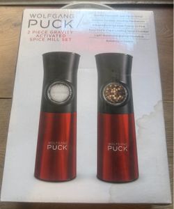 Wolfgang Puck 2-Piece Gravity Activated Spice Mill Set