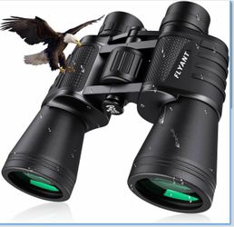 Binoculares de alta potencia de 20 x 50 para adultos, binoculares compactos impermeables con visión de poca luz para observación de aves, caza, campin