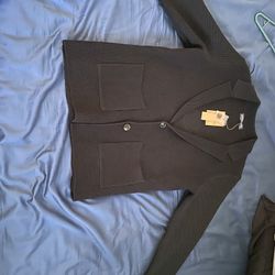 Black Cardigan Style Blazer