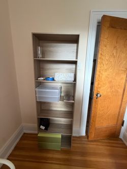 Light Oak 6-Tier Tall Bookshelf