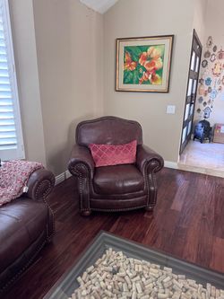 Single brown sofa chair
