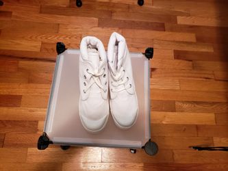 White Canvas Boots