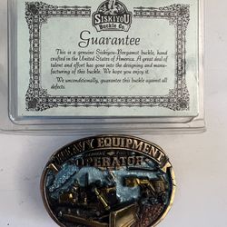 Vintage heavy equipment operator belt buckle