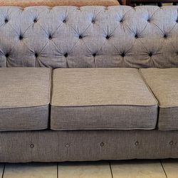 Grey Tufted Couch 