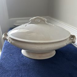 Vintage Maddock Burslem Oval China Footed Tureen 