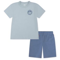 Levi's Little Boys 2-Pc Smiley Tee & Shorts Set size 6-7 years