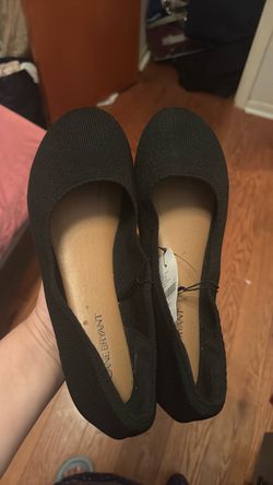 Lane Bryant Black Knit Ballet Flats