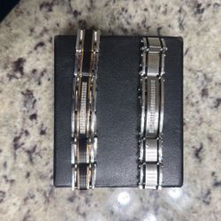 Stainless Steel Men’s Bracelets with REAL DIAMONDS 