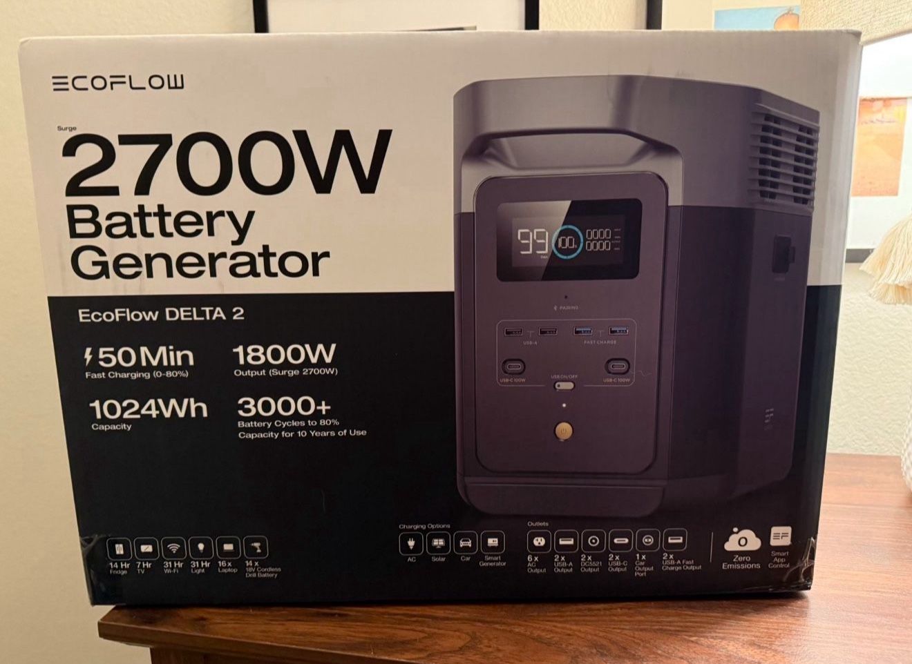 Ecoflow Delta 2 Battery Generator 