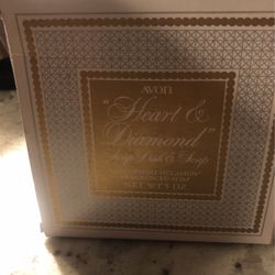Avon Heart and diamonds soap, dish, and soap