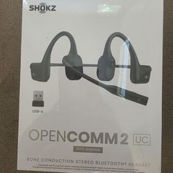 Shokz OpenComm2 UC 2025 Upgrade Bone-Conduction Headset USB-A (New & Sealed)