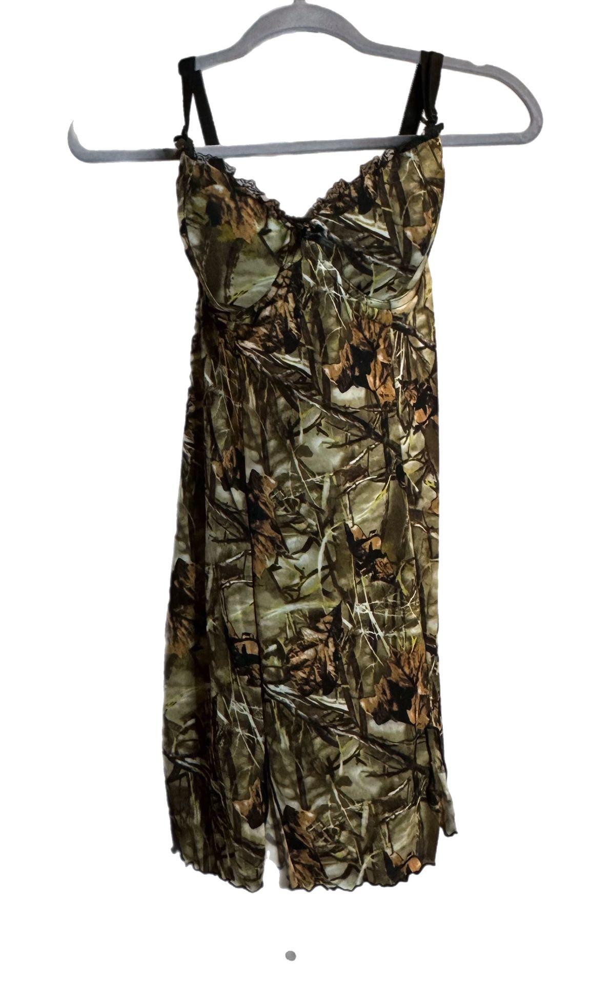 Smart Sexy (O) Camoflage Sleepwear Nightgown Sz 38C Realtree Cami Comfy Flow EUC