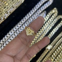 Heart Nugget Ring 10kt Gold Mothers Day Special 