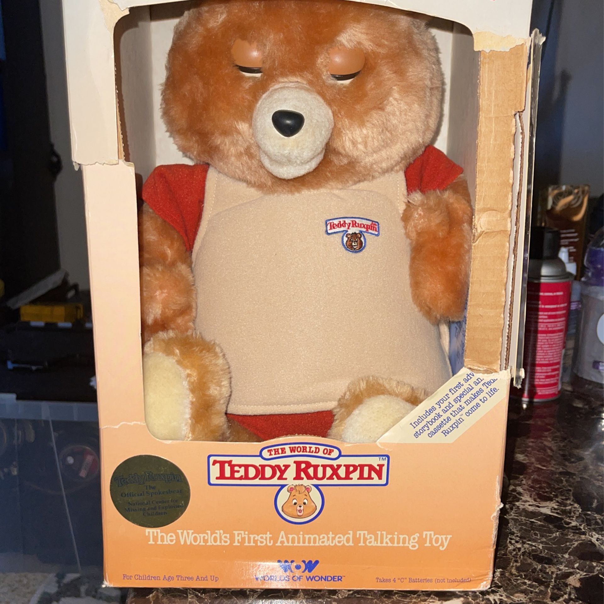 Original 1985 Teddy Ruxpin Doll In Box Never Used 