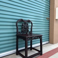 Antique Late 19th Century Chinese Carved Padauk Wood Chair •FREE DELIVERY•