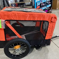 Cart Pet Bike Carrier, Orange and Black 