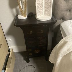 Dark Brown Night Stand As Is  