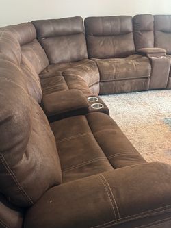 Recliner with power button