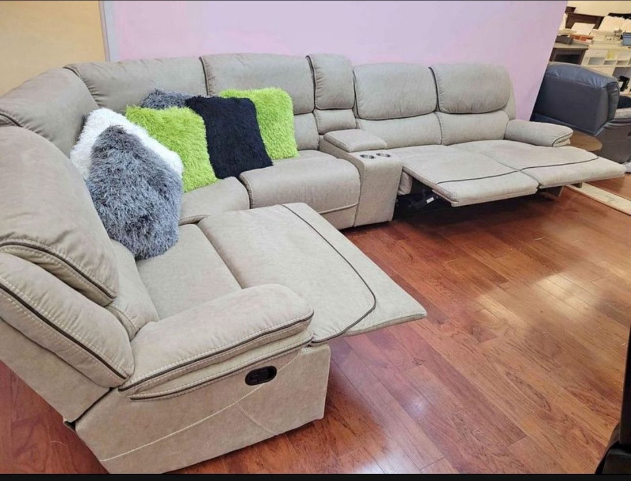 COMFY NEW ALEJANDRA RECLINING SECTIONAL SOFA ON SALE ONLY $1599. IN STOCK SAME DAY DELIVERY 🚚 EASY FINANCING