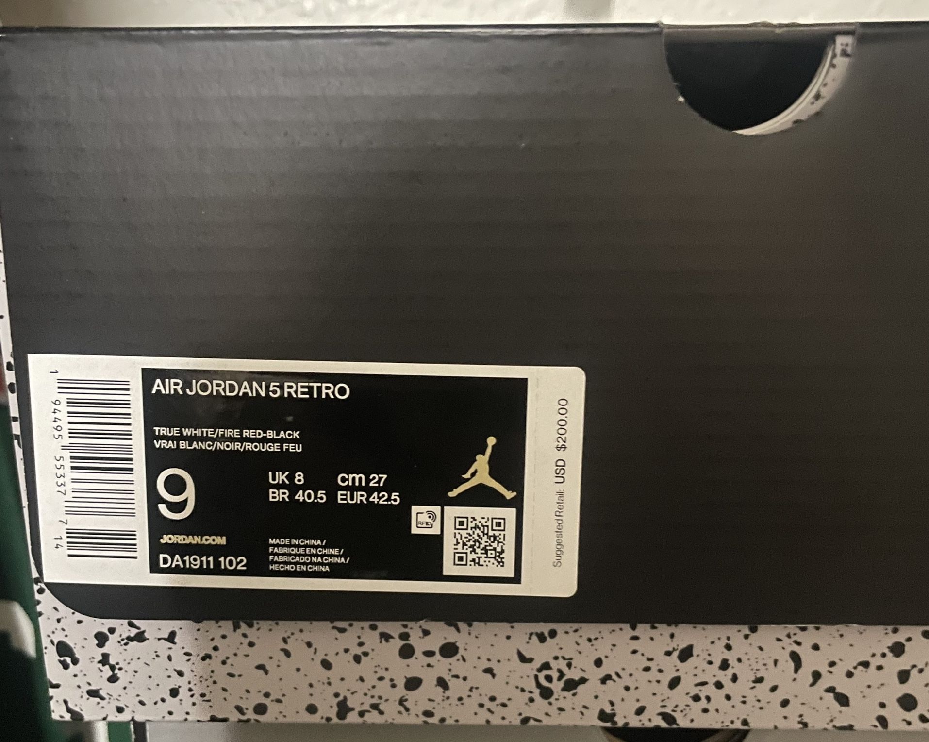 Jordan 5 Retro 2020 Size 9