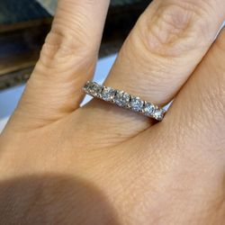 14K White Gold Natural Diamonds Ring Band Perfect Gift For Holidays 