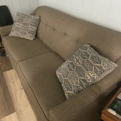 Couch With 2 Pillows 