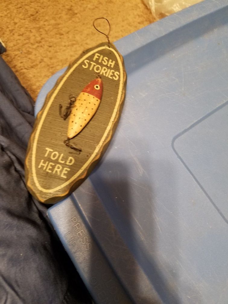 Wall hanging fishing bait
