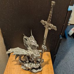 Dragon Statue With Sword